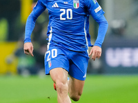 Andrea Cambiaso of Italy during the UEFA Nations League 2024/25 League A Group 2 match between Italy and France at Stadio Giuseppe Meazza on...