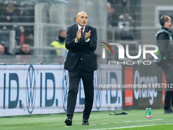 Luciano Spalletti head coach of Italy gestures during the UEFA Nations League 2024/25 League A Group 2 match between Italy and France at Sta...