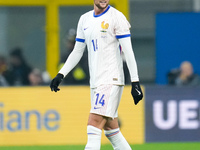 Adrien Rabiot of France looks on during the UEFA Nations League 2024/25 League A Group 2 match between Italy and France at Stadio Giuseppe M...