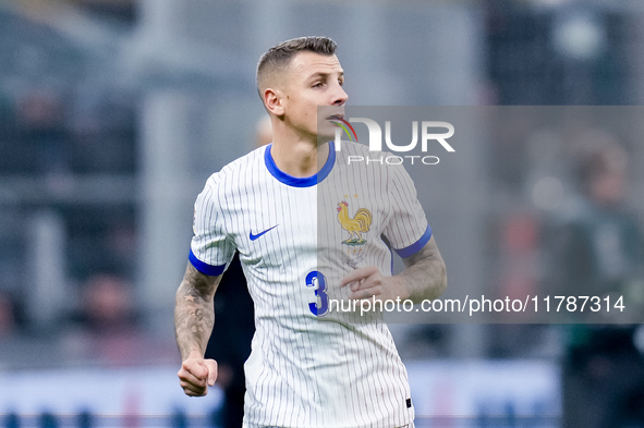 Lucas Digne of France looks on during the UEFA Nations League 2024/25 League A Group 2 match between Italy and France at Stadio Giuseppe Mea...