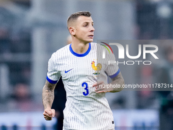 Lucas Digne of France looks on during the UEFA Nations League 2024/25 League A Group 2 match between Italy and France at Stadio Giuseppe Mea...