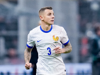 Lucas Digne of France looks on during the UEFA Nations League 2024/25 League A Group 2 match between Italy and France at Stadio Giuseppe Mea...