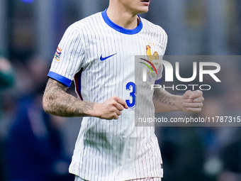 Lucas Digne of France looks on during the UEFA Nations League 2024/25 League A Group 2 match between Italy and France at Stadio Giuseppe Mea...