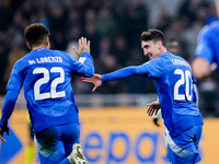 Andrea Cambiaso of Italy celebrates after scoring first goal during the UEFA Nations League 2024/25 League A Group 2 match between Italy and...