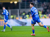 Andrea Cambiaso of Italy celebrates after scoring first goal during the UEFA Nations League 2024/25 League A Group 2 match between Italy and...