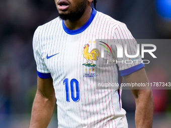 Christopher Nkunku of France looks on during the UEFA Nations League 2024/25 League A Group 2 match between Italy and France at Stadio Giuse...