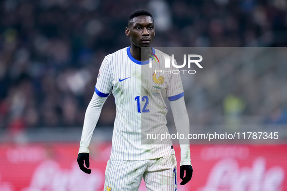 Randal Kolo Muani of France looks on during the UEFA Nations League 2024/25 League A Group 2 match between Italy and France at Stadio Giusep...