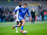 Andrea Cambiaso of Italy during the UEFA Nations League 2024/25 League A Group 2 match between Italy and France at Stadio Giuseppe Meazza on...