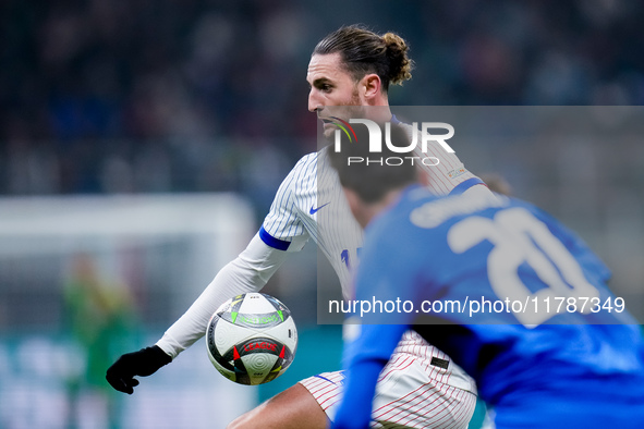 Adrien Rabiot of France during the UEFA Nations League 2024/25 League A Group 2 match between Italy and France at Stadio Giuseppe Meazza on...