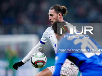 Adrien Rabiot of France during the UEFA Nations League 2024/25 League A Group 2 match between Italy and France at Stadio Giuseppe Meazza on...