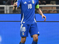 Nicolo Barella (ITA) is in action during the UEFA Nations League Matchday 6 match between Italy and France at the San Siro Stadium in Milan,...