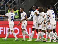 Adrien Rabiot (FRA) celebrates after scoring the goal to make it 1-3 during the UEFA Nations League Matchday 6 match between Italy and Franc...