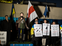 In Rome, Italy, on November 17, 2024, Giulia Schiff participates in a demonstration marking the upcoming anniversary of 1,000 days since Rus...