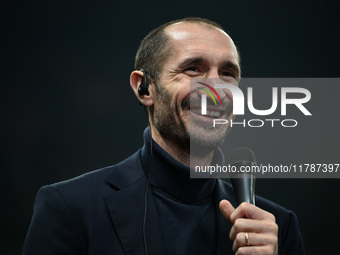 Giorgio Chiellini participates in the Group A2 - UEFA Nations League 2024 match between Italy and France in Milan, Italy, on November 17, 20...