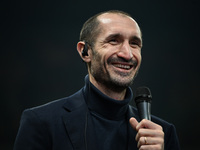 Giorgio Chiellini participates in the Group A2 - UEFA Nations League 2024 match between Italy and France in Milan, Italy, on November 17, 20...