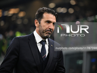 Gianluigi Buffon of Italy participates in the Group A2 - UEFA Nations League 2024 match between Italy and France in Milan, Italy, on Novembe...