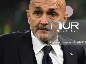 Head Coach Luciano Spalletti of Italy coaches during the Group A2 - UEFA Nations League 2024 match between Italy and France at Giuseppe Meaz...