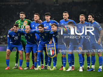 The lineup of Italy during the Group A2 - UEFA Nations League 2024 match between Italy and France in Milan, Italy, on November 17, 2024, at...