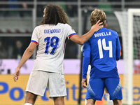 Matteo Guendouzi (FRA) and Nicolo Rovella (ITA) are in action during the UEFA Nations League Matchday 6 match between Italy and France at th...