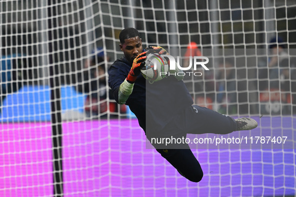 Mike Maignan of France participates in the Group A2 - UEFA Nations League 2024 match between Italy and France in Milan, Italy, on November 1...