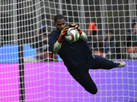 Mike Maignan of France participates in the Group A2 - UEFA Nations League 2024 match between Italy and France in Milan, Italy, on November 1...