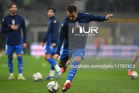 Mateo Retegui of Italy participates in the Group A2 - UEFA Nations League 2024 match between Italy and France in Milan, Italy, on November 1...