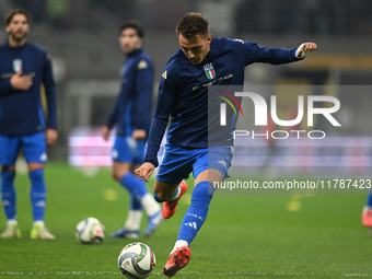 Mateo Retegui of Italy participates in the Group A2 - UEFA Nations League 2024 match between Italy and France in Milan, Italy, on November 1...