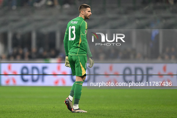 Guglielmo Vicario of Italy plays against France during the Group A2 - UEFA Nations League 2024 match between Italy and France in Milan, Ital...