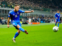 Davide Frattesi of Italy during the UEFA Nations League 2024/25 League A Group 2 match between Italy and France at Stadio Giuseppe Meazza on...