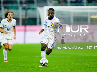 Manu Kone' of France during the UEFA Nations League 2024/25 League A Group 2 match between Italy and France at Stadio Giuseppe Meazza on Nov...