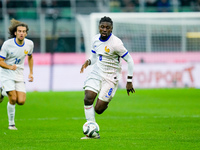 Manu Kone' of France during the UEFA Nations League 2024/25 League A Group 2 match between Italy and France at Stadio Giuseppe Meazza on Nov...