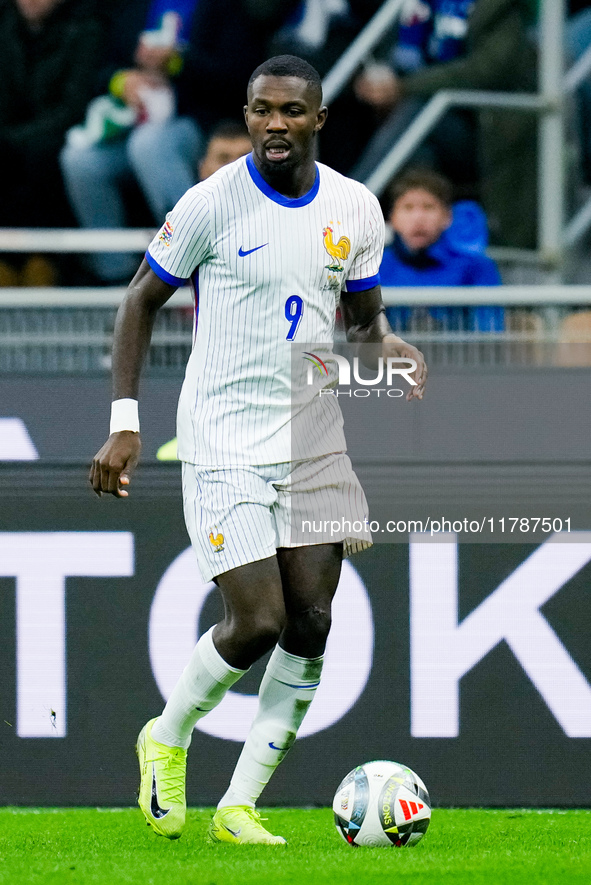 Marcus Thuram of France during the UEFA Nations League 2024/25 League A Group 2 match between Italy and France at Stadio Giuseppe Meazza on...