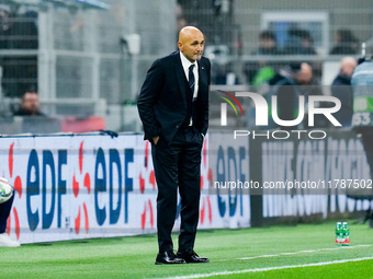 Luciano Spalletti head coach of Italy looks on during the UEFA Nations League 2024/25 League A Group 2 match between Italy and France at Sta...