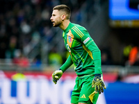 Guglielmo Vicario of Italy looks on during the UEFA Nations League 2024/25 League A Group 2 match between Italy and France at Stadio Giusepp...