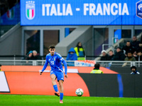 Andrea Cambiaso of Italy during the UEFA Nations League 2024/25 League A Group 2 match between Italy and France at Stadio Giuseppe Meazza on...