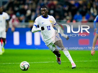 Randal Kolo Muani of France during the UEFA Nations League 2024/25 League A Group 2 match between Italy and France at Stadio Giuseppe Meazza...