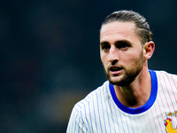 Adrien Rabiot of France looks on during the UEFA Nations League 2024/25 League A Group 2 match between Italy and France at Stadio Giuseppe M...