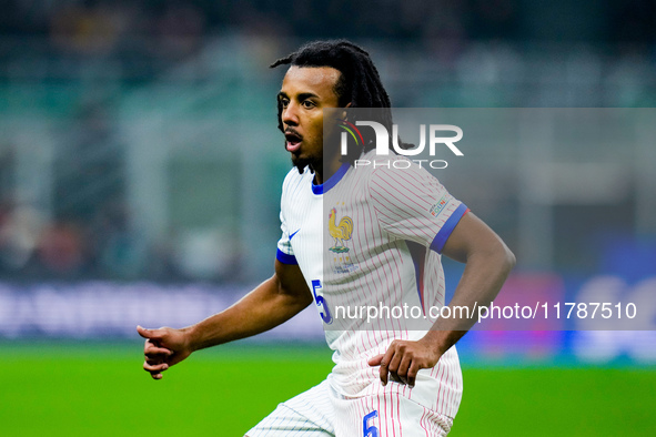 Jules Kounde' of France looks on during the UEFA Nations League 2024/25 League A Group 2 match between Italy and France at Stadio Giuseppe M...