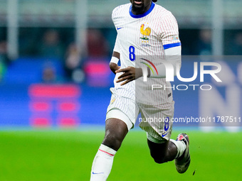 Manu Kone' of France during the UEFA Nations League 2024/25 League A Group 2 match between Italy and France at Stadio Giuseppe Meazza on Nov...