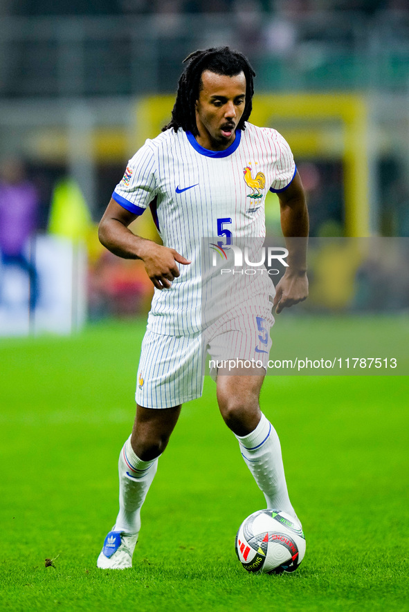 Jules Kounde' of France during the UEFA Nations League 2024/25 League A Group 2 match between Italy and France at Stadio Giuseppe Meazza on...