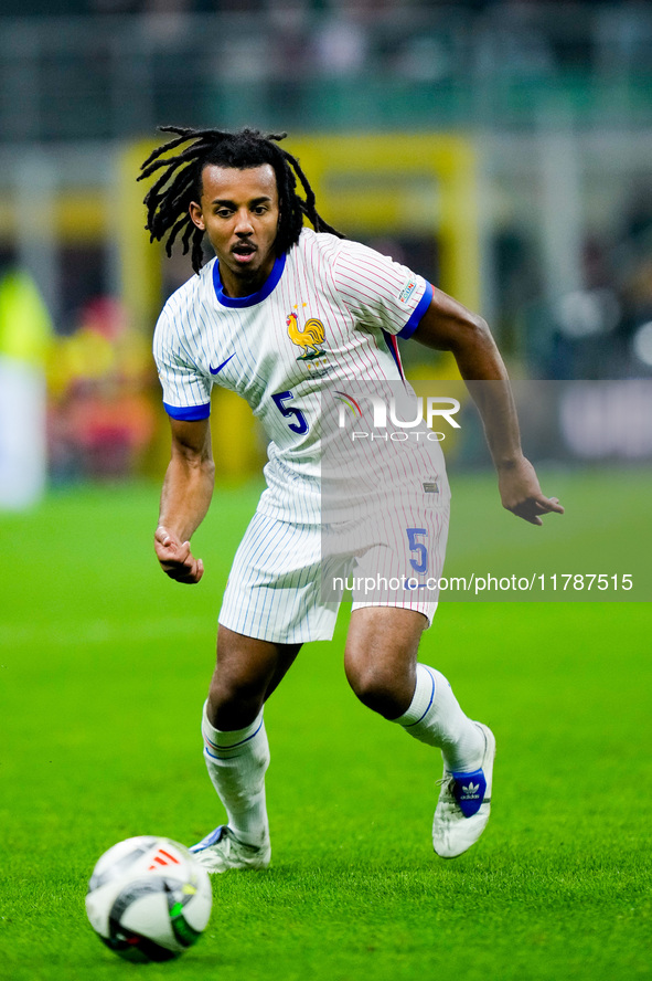 Jules Kounde' of France during the UEFA Nations League 2024/25 League A Group 2 match between Italy and France at Stadio Giuseppe Meazza on...