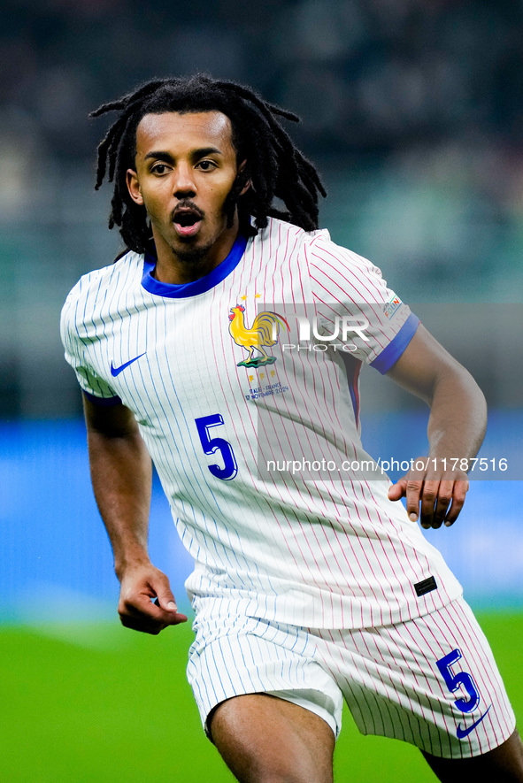 Jules Kounde' of France during the UEFA Nations League 2024/25 League A Group 2 match between Italy and France at Stadio Giuseppe Meazza on...