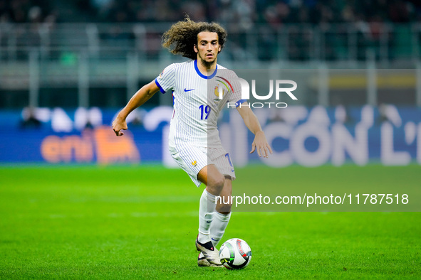 Matteo Guendouzi of France during the UEFA Nations League 2024/25 League A Group 2 match between Italy and France at Stadio Giuseppe Meazza...