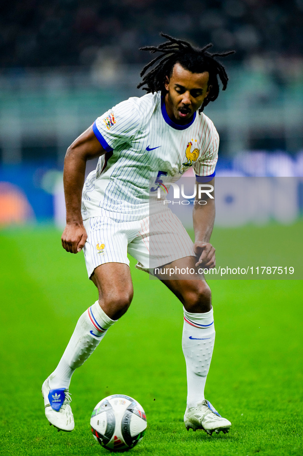 Jules Kounde' of France during the UEFA Nations League 2024/25 League A Group 2 match between Italy and France at Stadio Giuseppe Meazza on...