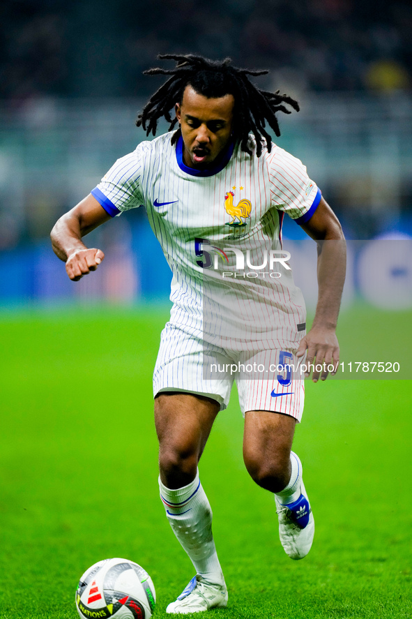 Jules Kounde' of France during the UEFA Nations League 2024/25 League A Group 2 match between Italy and France at Stadio Giuseppe Meazza on...