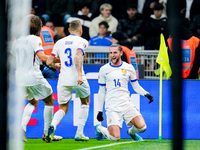 Adrien Rabiot of France celebrates after scoring third goal during the UEFA Nations League 2024/25 League A Group 2 match between Italy and...