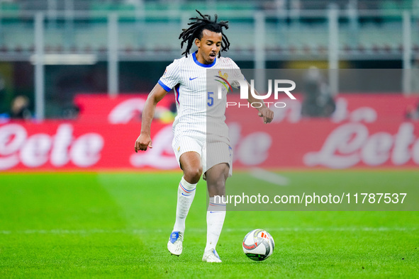 Jules Kounde' of France during the UEFA Nations League 2024/25 League A Group 2 match between Italy and France at Stadio Giuseppe Meazza on...