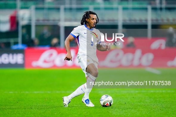 Jules Kounde' of France during the UEFA Nations League 2024/25 League A Group 2 match between Italy and France at Stadio Giuseppe Meazza on...