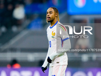 Bradley Barcola of France looks on during the UEFA Nations League 2024/25 League A Group 2 match between Italy and France at Stadio Giuseppe...