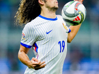 Matteo Guendouzi of France controls the ball during the UEFA Nations League 2024/25 League A Group 2 match between Italy and France at Stadi...